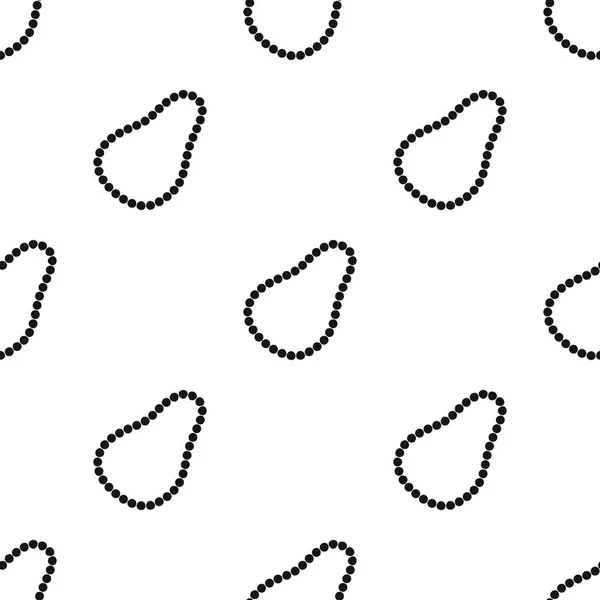 Icono de collar de perlas en estilo negro aislado sobre fondo blanco. Joyería y accesorios patrón stock vector ilustración . — Vector de stock