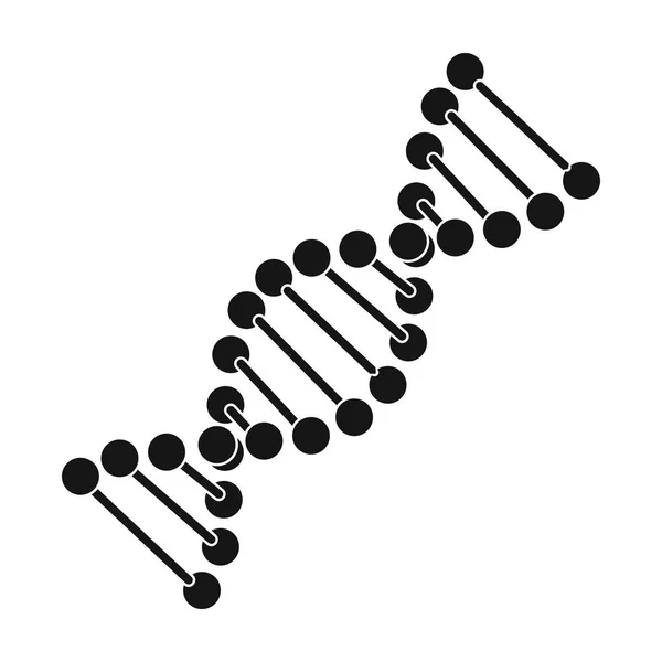 Chaîne ADN Médecine icône unique dans le style noir vectoriel symbole illustration web . — Image vectorielle