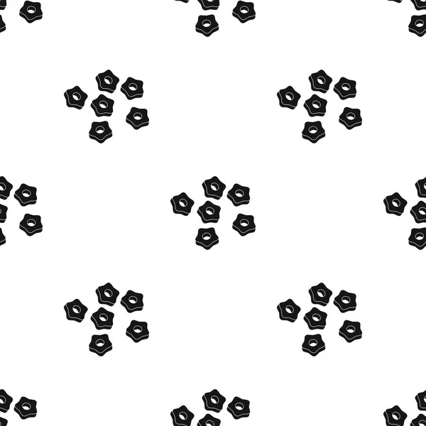 Icône de pâtes étoilées dans un style noir isolé sur fond blanc. Types de modèle de pâtes illustration vectorielle de stock . — Image vectorielle
