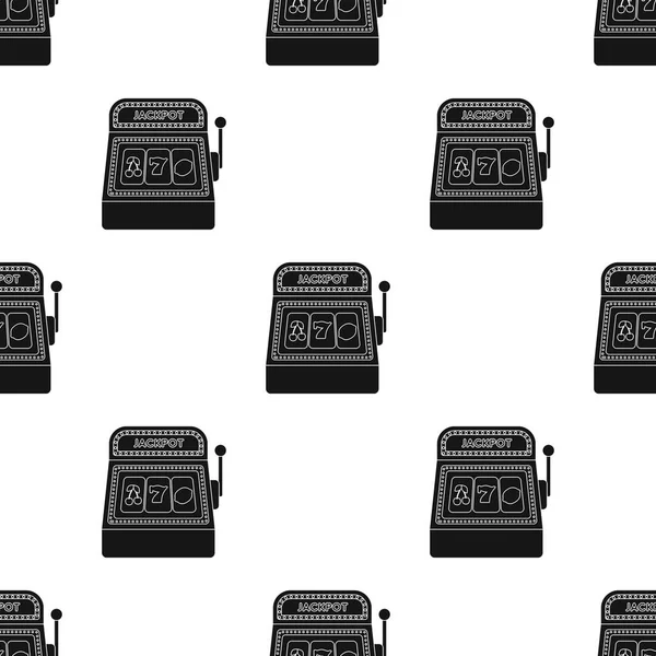 Иконка игрового автомата в черном стиле выделена на белом фоне. Векторная иллюстрация по странам США . — стоковый вектор