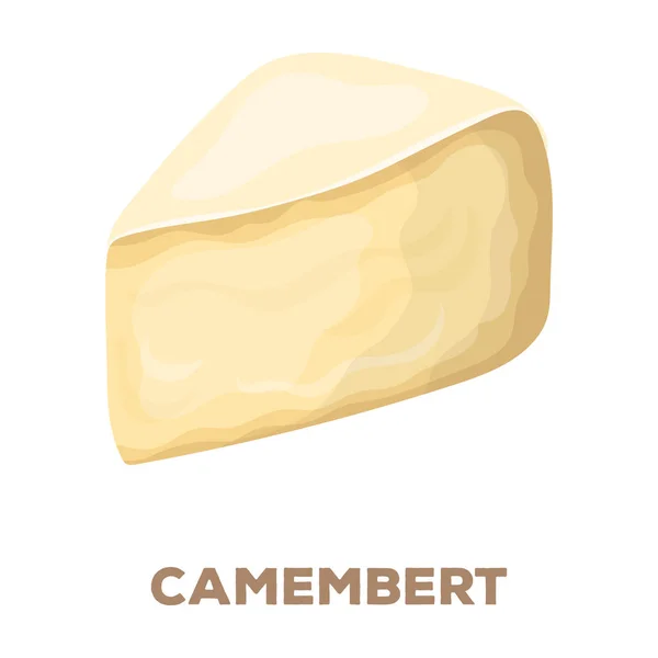 Camembert.Different tipos de queso icono único en el estilo de dibujos animados vector símbolo stock ilustración web . — Archivo Imágenes Vectoriales