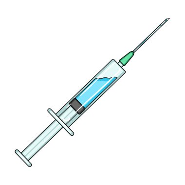 Syringe with medicine.Medicine single icon in cartoon style vector symbol stock illustration web.