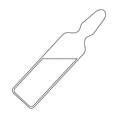 Ampül ilaç ile. Tıp tek simge siyah stil vektör simge stok çizim web içinde.