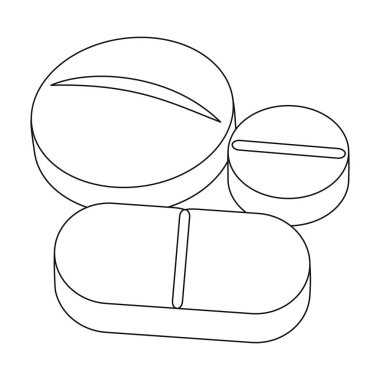 Tıbbi tabletleri. Tıp tek simge siyah stil vektör simge stok çizim web içinde.