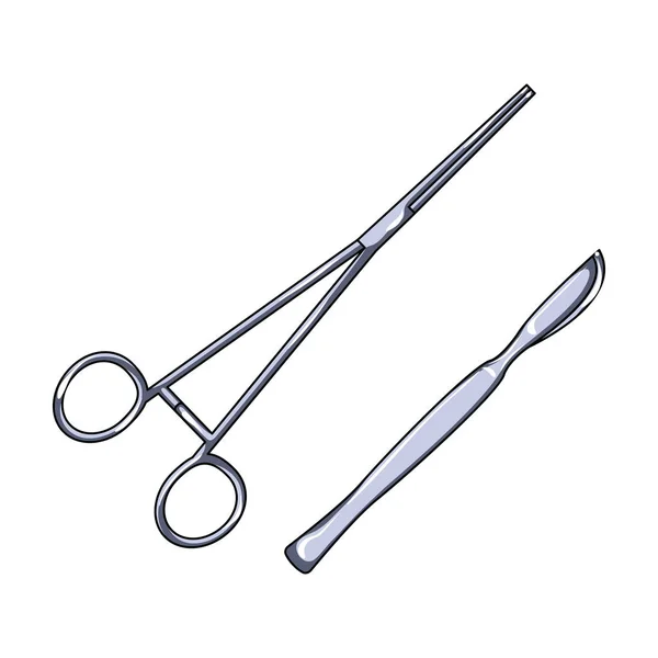 Instruments chirurgicaux.Médecine icône unique dans le style dessin animé vectoriel symbole illustration web . — Image vectorielle