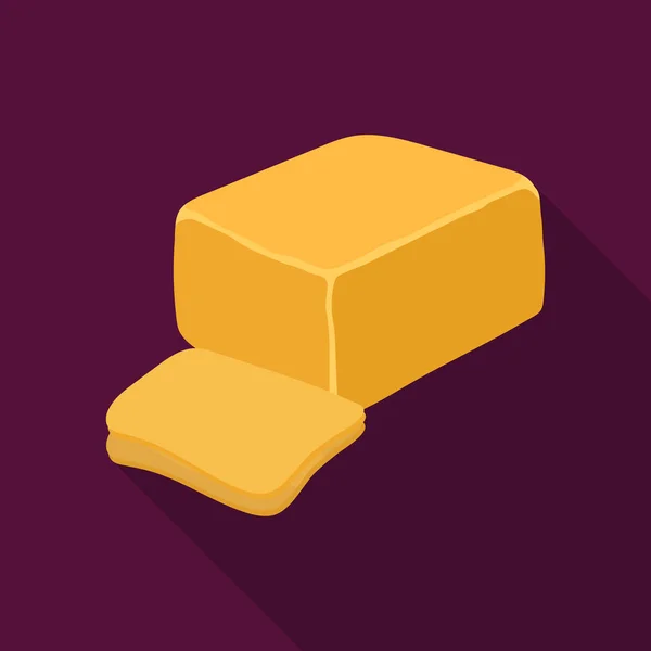 Cheddar.Different rodzaje sera pojedynczej ikony w czarny styl wektor symbol ilustracji w sieci web. — Wektor stockowy