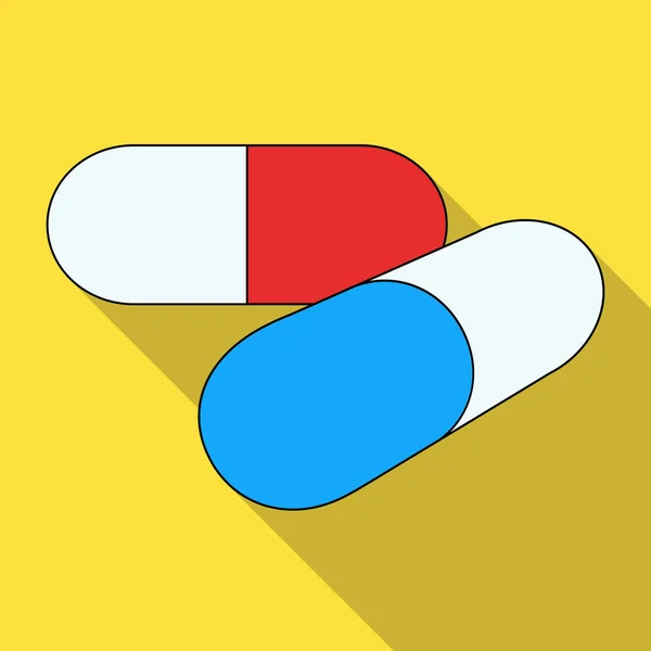 Kapseln mit medicine.medicine einzigen Symbol im schwarzen Stil Vektor Symbol Stock Illustration Web. — Stockvektor