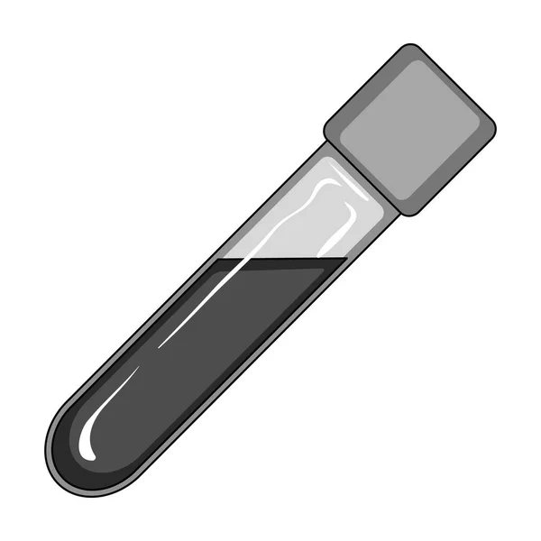 Ampul met bloed. Geneeskunde één pictogram in zwarte stijl vector symbool stock illustratie web. — Stockvector