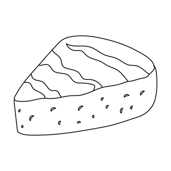 Brie.Different types de fromage icône unique dans le style noir vectoriel symbole illustration web . — Image vectorielle