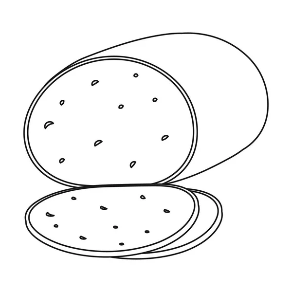 Geräucherter Käse.verschiedene Arten von Käse einzigen Symbol im schwarzen Stil Vektor Symbol Stock Illustration Web. — Stockvektor