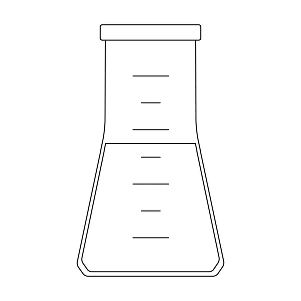 Pallone volumetrico con liquido.Medicina singola icona in stile nero simbolo vettoriale stock illustrazione web . — Vettoriale Stock