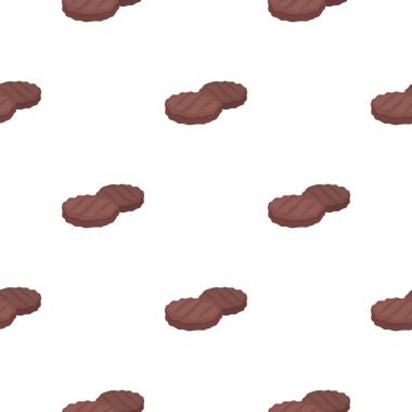 Beyaz arka plan üzerinde izole karikatür tarzı ızgara köftesi simgesini. Etler desen hisse senedi vektör çizim