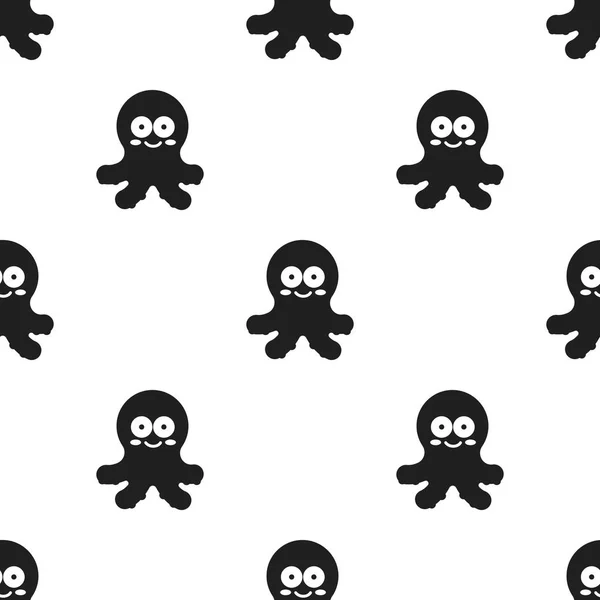 Octopus black icon. Illustration for web and mobile design. — Stock Vector