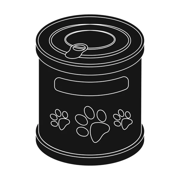 Alimentos para animais.Pet shop único ícone em estilo preto símbolo vetorial estoque ilustração web . —  Vetores de Stock