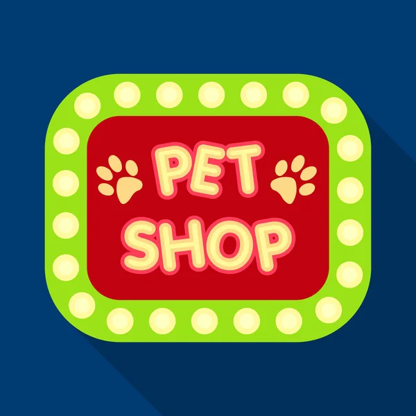 Pet shop sign.Pet negozio singola icona in stile nero vettore simbolo stock illustrazione web . — Vettoriale Stock