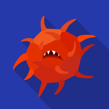 Bilgisayar virüsü simgesini düz stil beyaz arka plan üzerinde izole. Bilgisayar korsanları ve sembol stok kesmek illüstrasyon vektör.