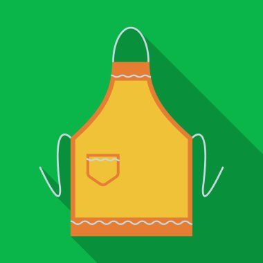 Önlük simgesi beyaz arka plan üzerinde izole flate tarzı. Mutfak sembol stok vektör çizim.