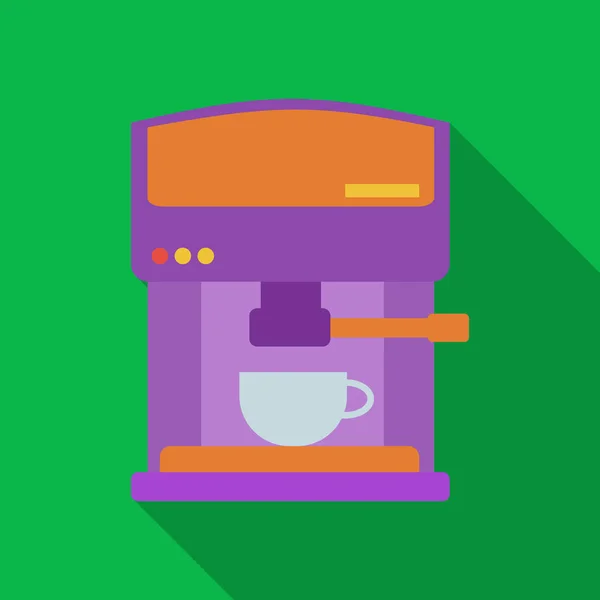 Kaffeemakerikon i flattform isolert på hvit bakgrunn. Illustrasjon av vektorstørrelse med kjøkkensymbol . – stockvektor