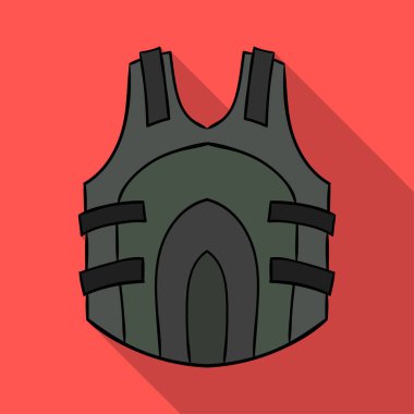 Paintball yelek simgesi beyaz arka plan üzerinde izole anahat tarzı. Paintball sembol stok vektör çizim.