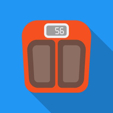 Ölçek simgesi beyaz arka plan üzerinde izole düz stilde. Gebelik sembol stok vektör çizim.