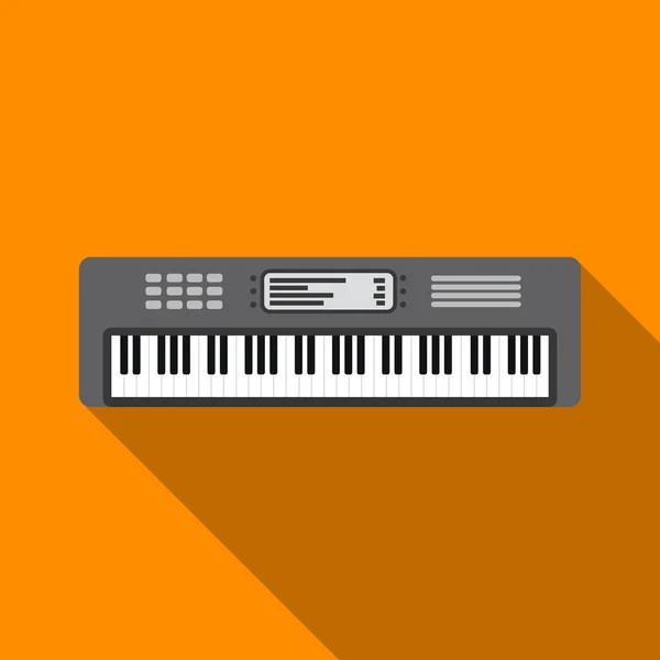 Synthesizer pictogram in vlakke stijl geïsoleerd op een witte achtergrond. Muziekinstrumenten symbool voorraad vectorillustratie — Stockvector