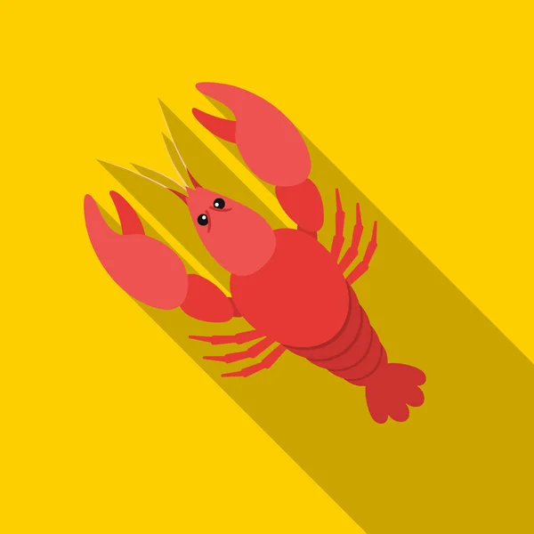 Ikon lobster rebus dengan gaya datar diisolasi dengan latar belakang putih. Gambar vektor stok simbol oktoberfest . - Stok Vektor