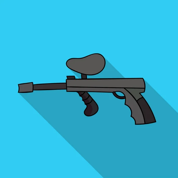 Paintball pistool pictogram in kaderstijl geïsoleerd op een witte achtergrond. Paintball symbool voorraad vectorillustratie. — Stockvector