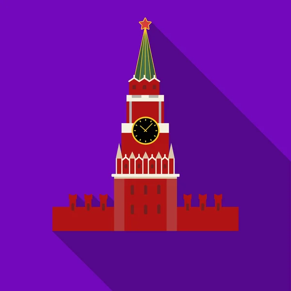 Кремлевская икона в плоском стиле выделена на белом фоне. Векторная иллюстрация символов России . — стоковый вектор