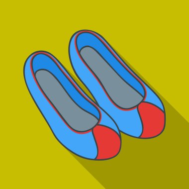 Kore geleneksel simgesi beyaz arka plan üzerinde izole flate tarzda ayakkabılar. Güney Kore sembol stok vektör çizim.