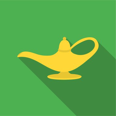 Cin lamba simgesi beyaz arka plan üzerinde izole flate tarzı. Siyah ve beyaz sihirli sembol stok vektör çizim.