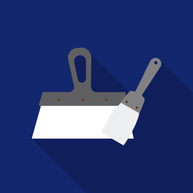 Macun bıçak simgesi beyaz arka plan üzerinde izole flate tarzı. Kurmak ve sembol stok vektör çizim onarma.