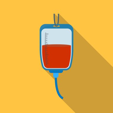 Kan bağışı simgesi beyaz arka plan üzerinde izole flate tarzı. Yardım ve bağış sembol stok vektör çizim.