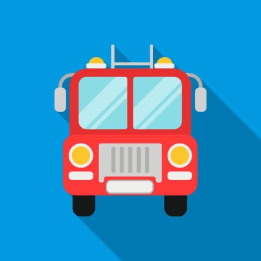 Yangın kamyon simgesi düz. Tek siluet yangın ekipmanları simgesinden büyük itfaiye düz - hisse senedi vecto - hisse senedi vecto - hisse senedi vecto - hisse senedi vektör