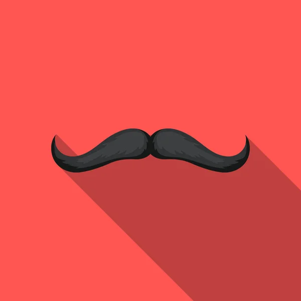 Mans icône de moustache dans le style plat isolé sur fond blanc. Illustration vectorielle du symbole de barbe . — Image vectorielle