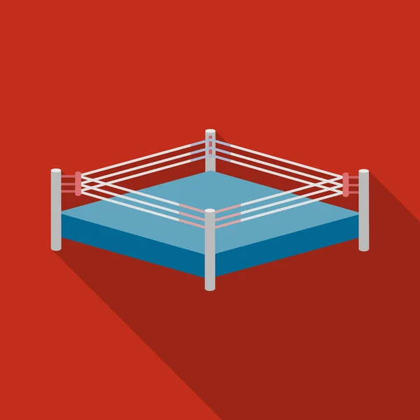 Icono de anillo de boxeo en estilo plano aislado sobre fondo blanco. Boxeo símbolo stock vector ilustración . — Vector de stock