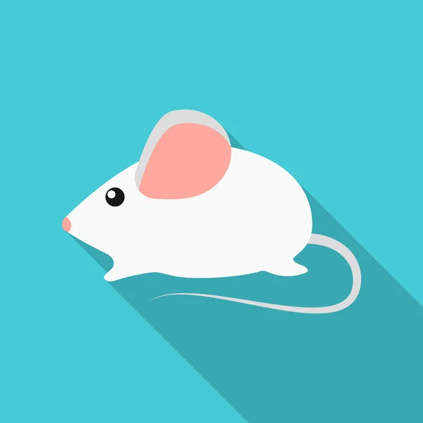Maison icône de la souris dans le style plat isolé sur fond blanc. Image vectorielle de stock de symbole chat . — Image vectorielle