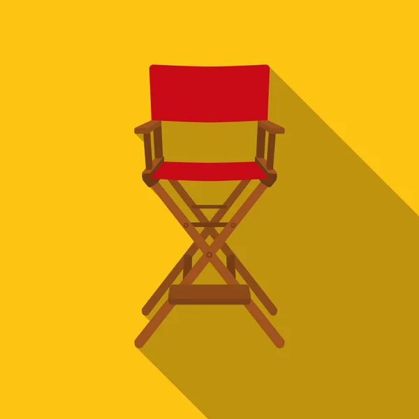 Icono de la silla Directores en estilo plano aislado sobre fondo blanco. Películas y cine símbolo stock vector ilustración . — Vector de stock