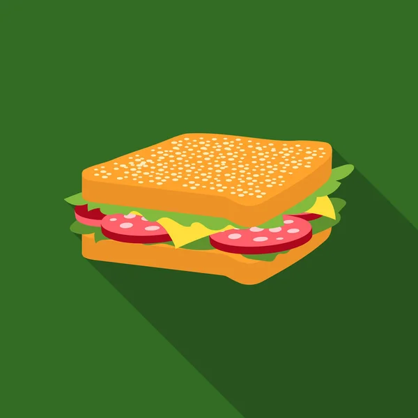 Sandwich vector icon in flat style for web — Stock Vector