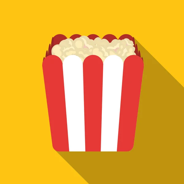 Icono de palomitas de maíz en estilo plano aislado sobre fondo blanco. Películas y cine símbolo stock vector ilustración . — Vector de stock