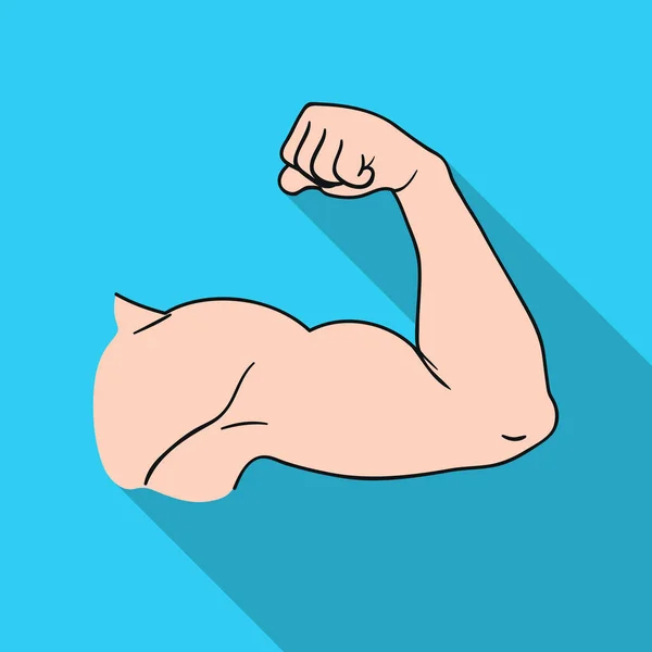 Icono de bíceps en estilo plano aislado sobre fondo blanco. Deporte y fitness símbolo stock vector ilustración . — Archivo Imágenes Vectoriales