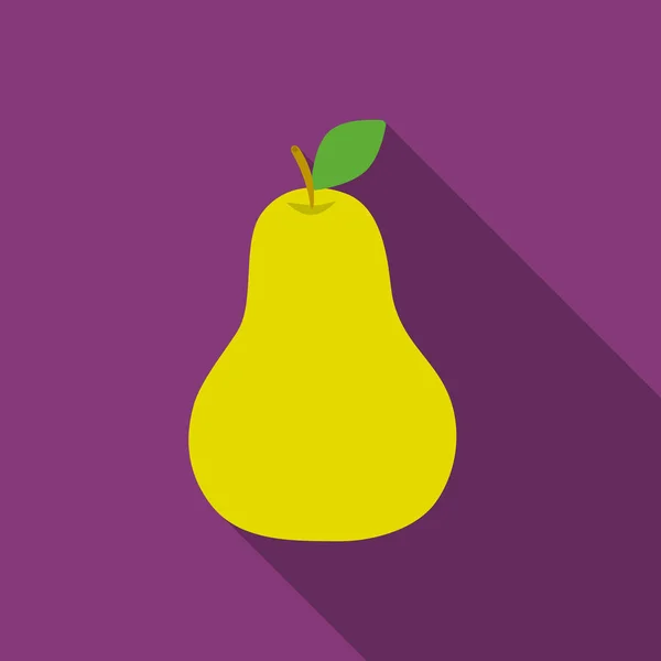 Icône de poire plate. Singe icône de fruit . — Image vectorielle