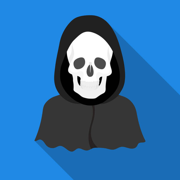 Значок смерти в плоском стиле выделен на белом фоне. Векторная иллюстрация символов похорон
.