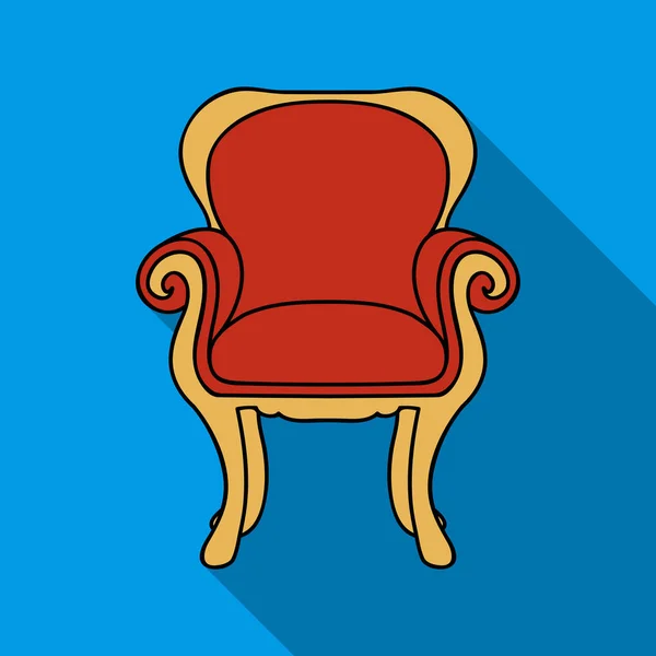 Icône de chaise arrière en style plat isolé sur fond blanc. Meubles et intérieur de la maison symbole illustration vectorielle de stock . — Image vectorielle