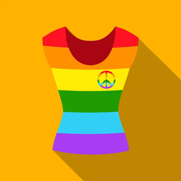 Icono de vestido plano. Soltero gay icono de la gran minoría, homosexual plana . — Vector de stock