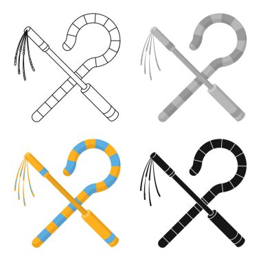 Sahtekar ve beyaz arka plan üzerinde izole karikatür tarzı simgesinde yelken. Antik Mısır sembolü hisse senedi vektör çizim.