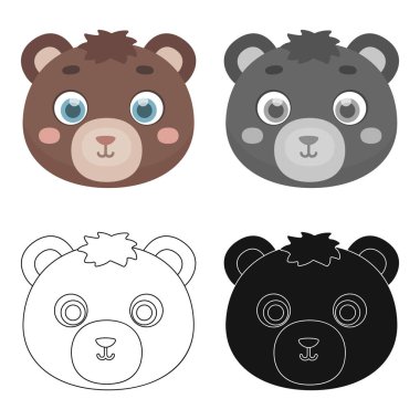 Namlu simgesi beyaz arka plan üzerinde izole karikatür tarzı ayı. Hayvan namlu sembol stok vektör çizim.