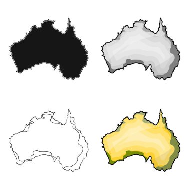 Avustralya topraklarının simgesi beyaz arka plan üzerinde izole karikatür tarzı. Avustralya sembol stok vektör çizim.