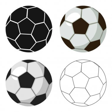Futbol topu simgesi beyaz arka plan üzerinde izole karikatür tarzı. İngiltere'de ülke sembol stok vektör çizim.