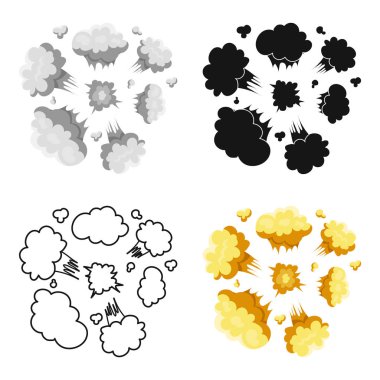 Patlama simgesi beyaz arka plan üzerinde izole karikatür tarzı. Patlamalar sembol stok vektör çizim.