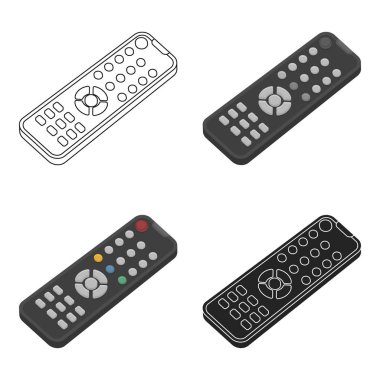 Uzaktan kumanda simgesi beyaz arka plan üzerinde izole karikatür tarzı. Filmler ve sinema sembol stok illüstrasyon vektör.